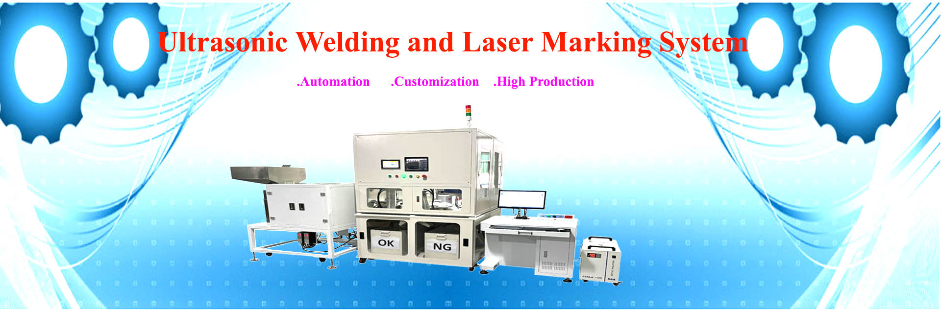   Automated Ultrasonic Welding and Laser Marking Machine